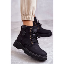 Bottes Chaudes En Cuir Noir Felizia 1