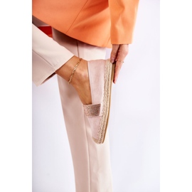 Espadrilles à enfiler pour femme avec zircons cubiques roses 4