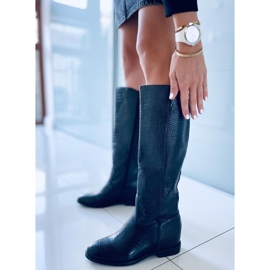 Bottes sur le coin caché de Solange Black le noir 4