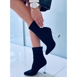 PA1 Boots à talon transparent Tina Black noir 2