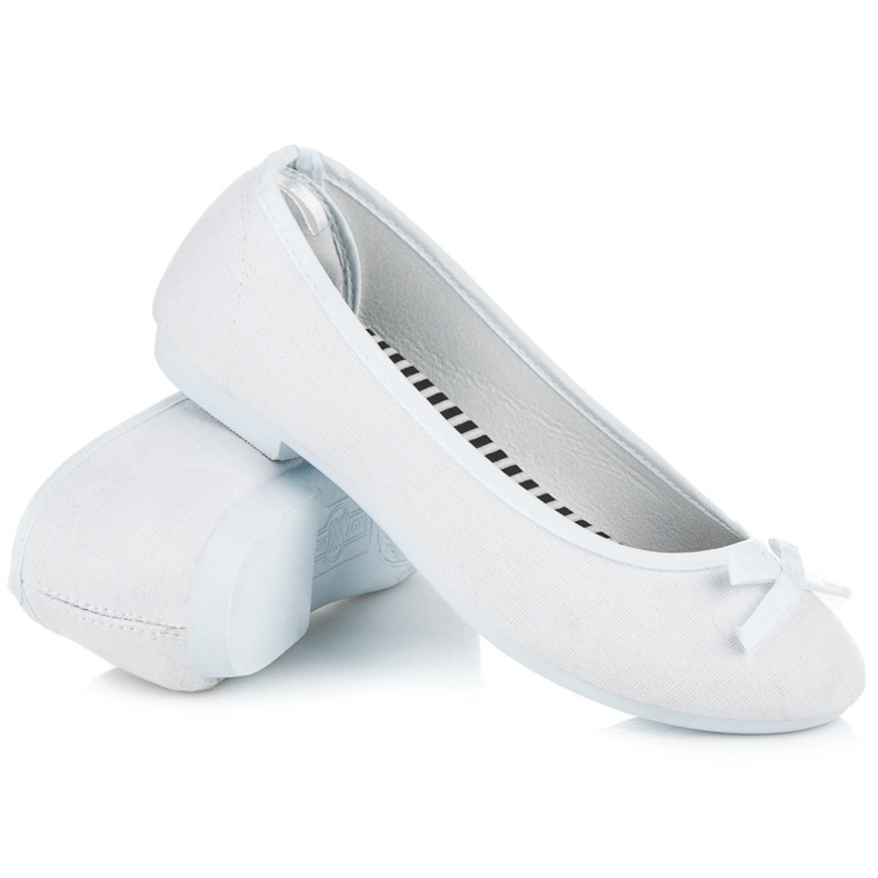 New Age Ballerines sportives à nœud blanc 1