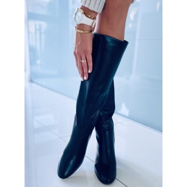 Bottes à talons hauts Leisha noires le noir 1