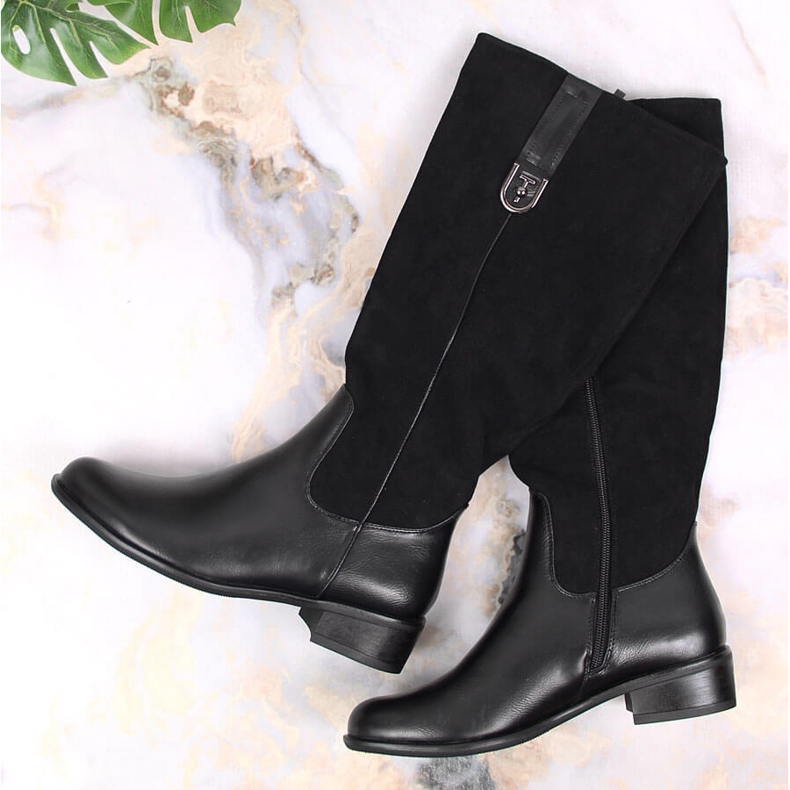 Bottes isolées noires pour femme Jezzi JEZ367A 1