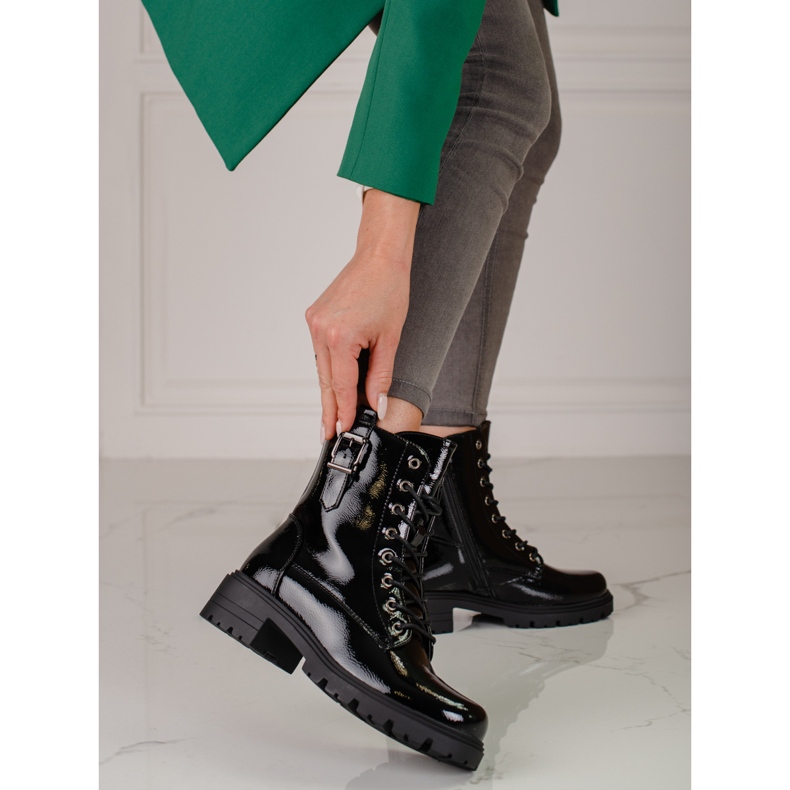Sacs femme laqués Vinceza noir 2