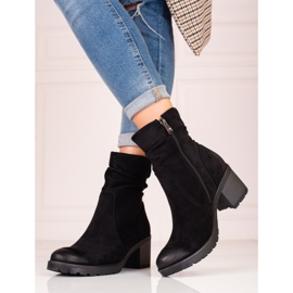 Bottes Vinceza noires pour femmes sur le poteau le noir 1