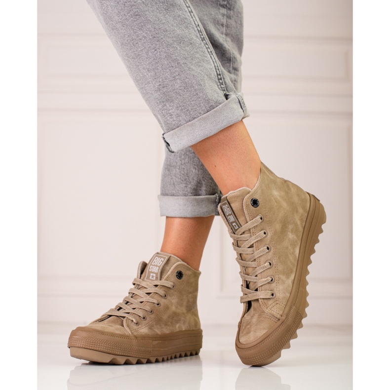 Baskets Big Star EE274071 pour femmes beige 1