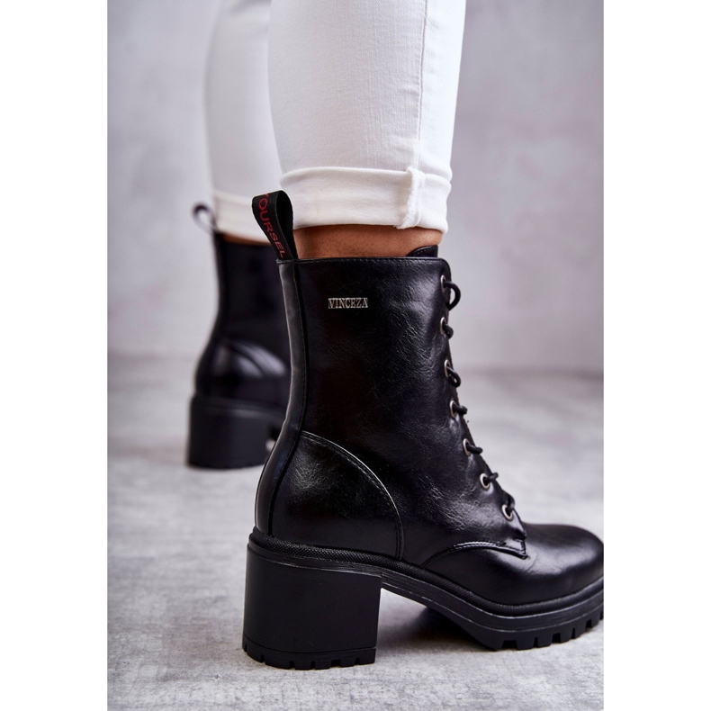Vinceza Bottes noires chaudes à talons hauts pour femmes Grethe le noir 2