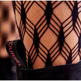 Vinceza Bottes à talon en daim pour femmes noires Grethe le noir 3