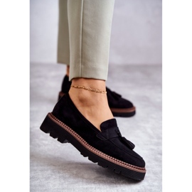 Vinceza Chaussures en daim pour femmes sur la plate-forme noire Unni le noir 1