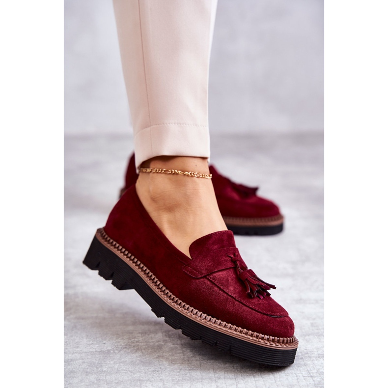 Vinceza Chaussures En Daim Pour Femme Sur La Plateforme Bordeaux Unni rouge 1