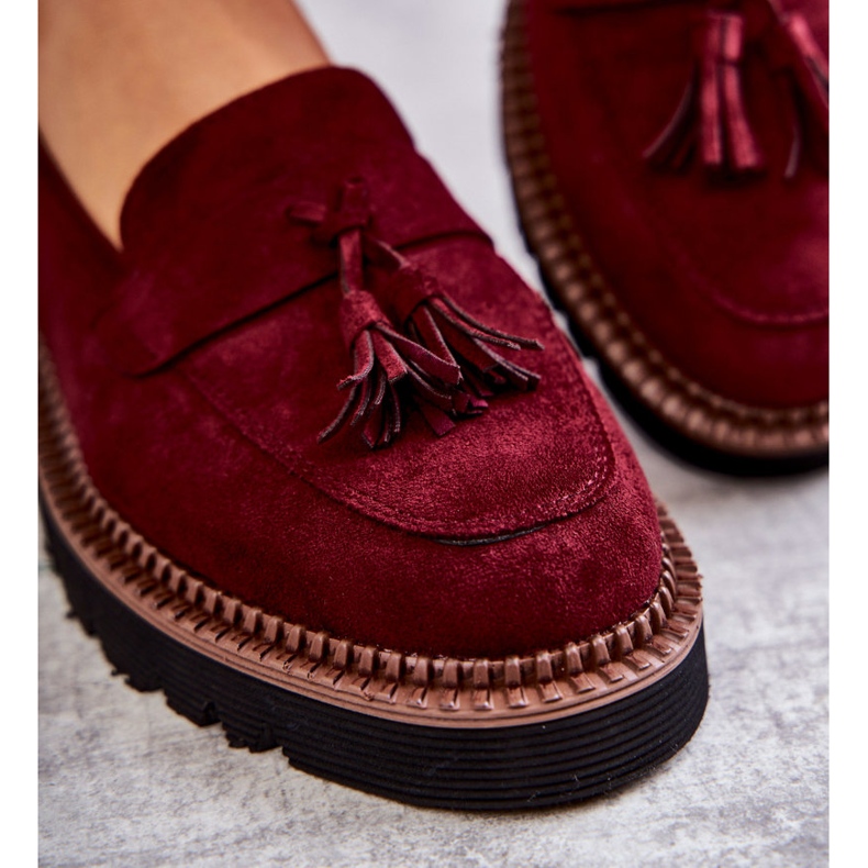Vinceza Chaussures En Daim Pour Femme Sur La Plateforme Bordeaux Unni rouge 2