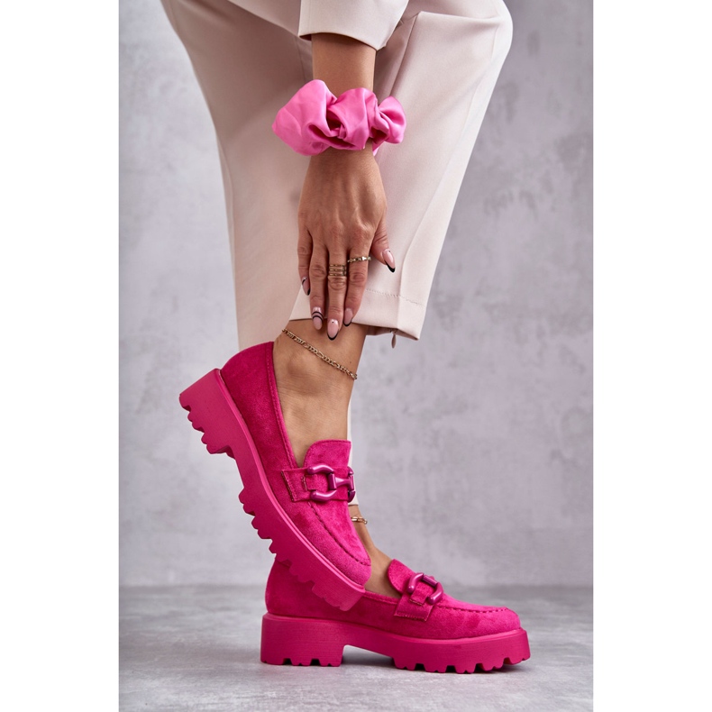 Vinceza Chaussures en daim pour femmes sur la plate-forme rose Gunn 2