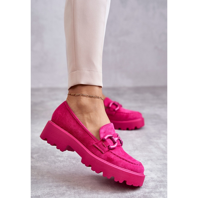 Vinceza Chaussures en daim pour femmes sur la plate-forme rose Gunn 1