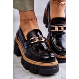 PL5 Escarpins Laqués Ornement Doré Lurdes Noir le noir 1