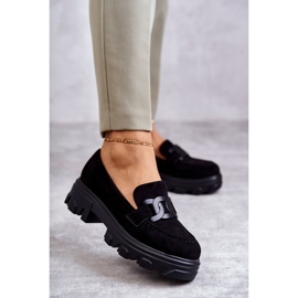 Vinceza Chaussures en daim pour femmes sur la plate-forme Janne noire 1