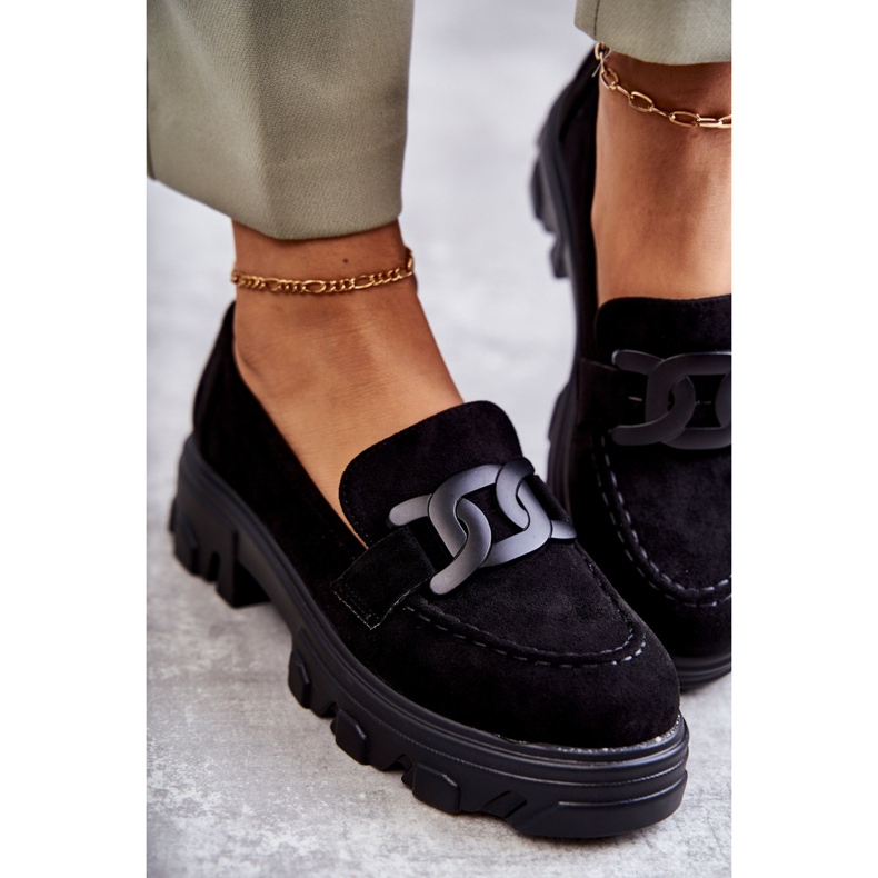 Vinceza Chaussures en daim pour femmes sur la plate-forme Janne noire le noir 2