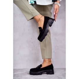 Vinceza Chaussures en daim pour femmes sur la plate-forme Janne noire le noir 4