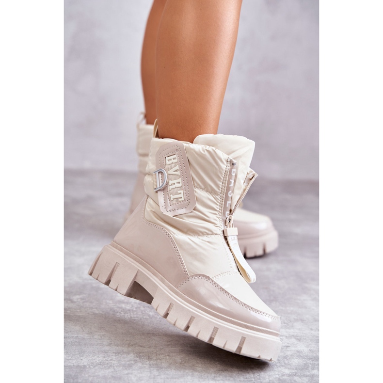 PM1 Bottes de neige chaudes beiges pour femmes avec fermeture éclair Marit 1 PM1 Bottes de neige chaudes beiges pour femmes avec fermeture éclair Marit 1