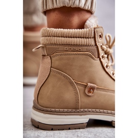 PE1 Bottes Chaudes Femme Trappers Beige Foncé Liv 2