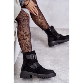 Bottines femme en daim avec fermeture éclair Noir Gritta le noir 4