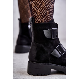 Bottines femme en daim avec fermeture éclair Noir Gritta le noir 6