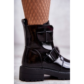 PJ1 Bottes Femme Laquées Avec Fermeture Éclair Noir Gritta 1