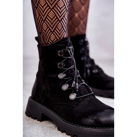 Bottes Chaudes Femme En Daim Avec Côtelé Noir Helia le noir 10