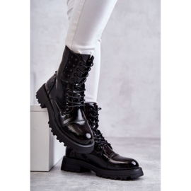 PJ1 Boots Laquées à Clous Noir Palmira le noir 3