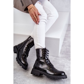 PJ1 Boots Laquées à Clous Noir Palmira le noir 6