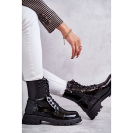 PJ1 Boots Laquées à Clous Noir Palmira le noir 7
