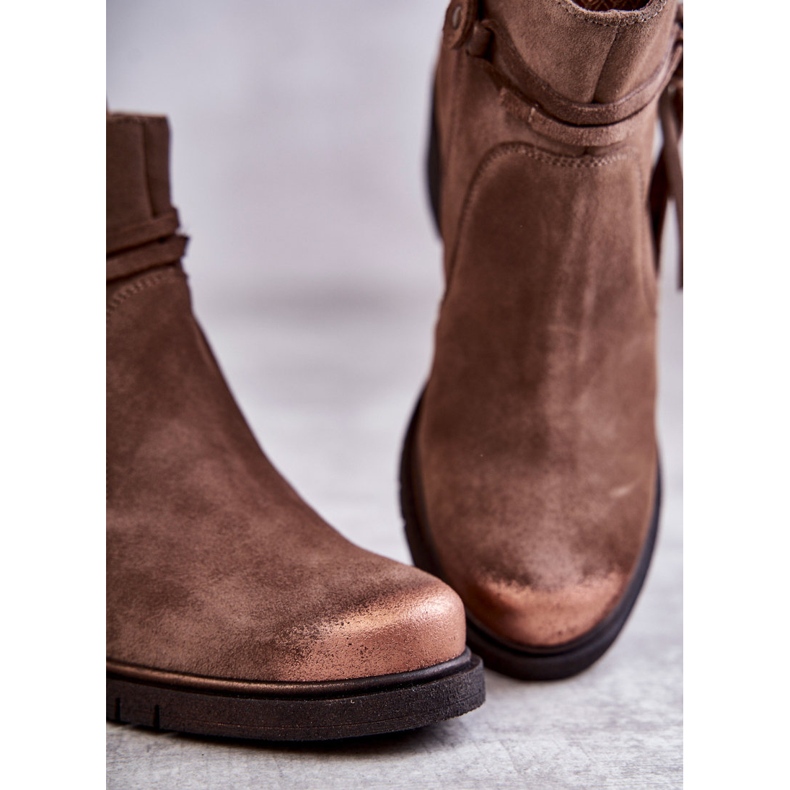 Bottines en Daim pour Femme Maciejka 05720-14 Marron clair brun 2