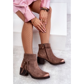 Bottines en Daim pour Femme Maciejka 05720-14 Marron clair brun 6