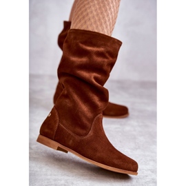 Bottes en Daim pour Femme Maciejka 05057-29 Rouge brun 1