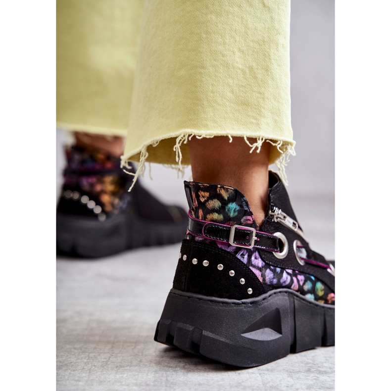 Bottines Maciejka en Cuir avec Mouchetures 05660-20 Noir le noir multicolore 2