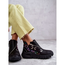 Bottines Maciejka en Cuir avec Mouchetures 05660-20 Noir le noir multicolore 8
