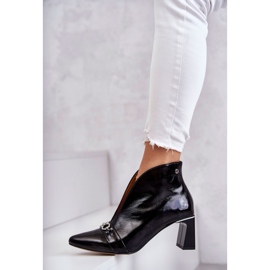 Bottes en cuir sur un poteau Maciejka Noir 05262-01 le noir 5