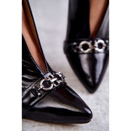 Bottes en cuir sur un poteau Maciejka Noir 05262-01 2