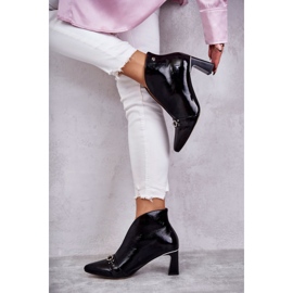 Bottes en cuir sur un poteau Maciejka Noir 05262-01 le noir 4