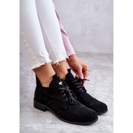 Bottines Daim Bottines Lacets Nicole 2781 Noir le noir 5