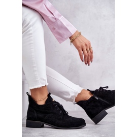 Bottines Daim Bottines Lacets Nicole 2781 Noir le noir 7