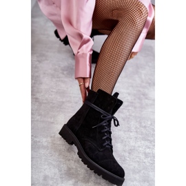 Bottines en daim à fermeture éclair Nicole 2754 Noir le noir 6