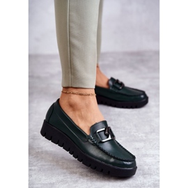 Sergio Leone Mocassins sur la plateforme vert Kjersti 1