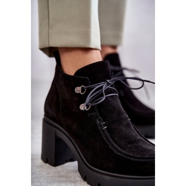 Bottines en daim pour femmes nouées noires Marianne 2