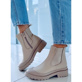 Bottines Jodhpur Carey Beige 2
