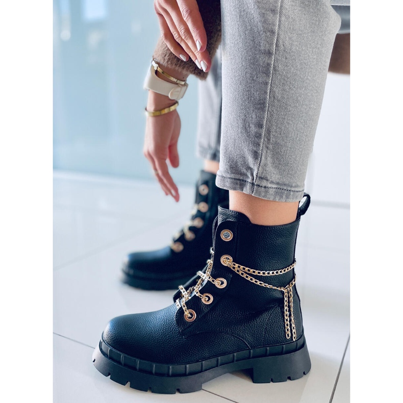 Bottines à lacets de Lohan Black le noir 1