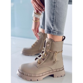 Bottines à lacets Lohan Abricot beige 1