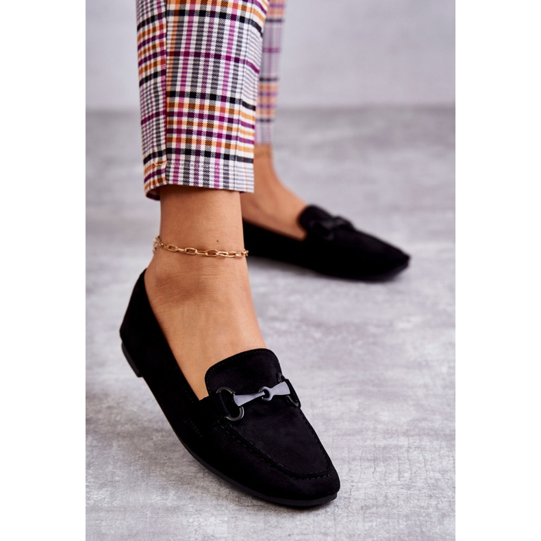 FB2 Mocassins En Daim Avec Décoration Santi Noire 1