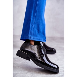Vinceza Boots laquées à découpes sur talon plat Noir Eunice le noir 1
