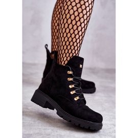 S.Barski Bottes Telma noires en daim classiques pour femmes 1