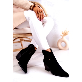 S.Barski Bottes de cowboy noires en daim pour femmes Devon 3